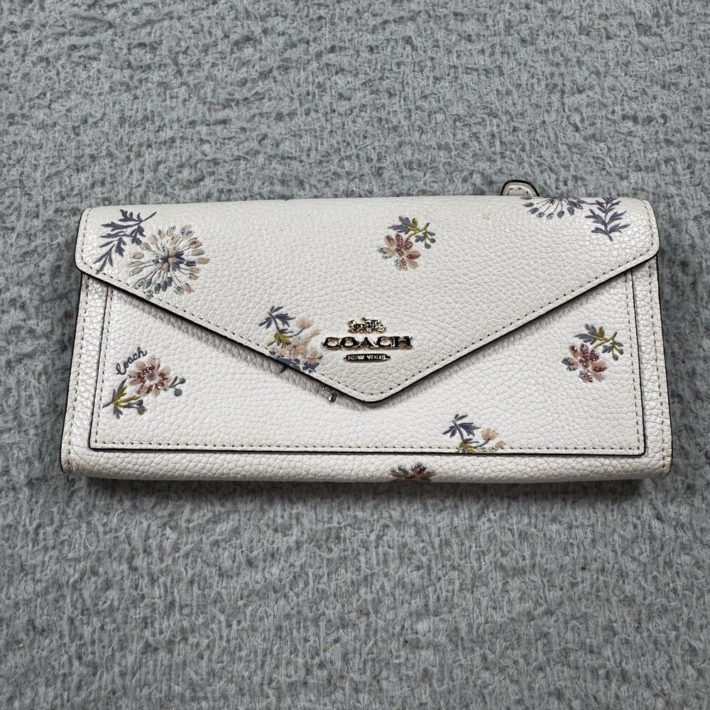 NWOT Coach Slim Envelope Wallet Wild Meadow Print - Picture 1 of 11